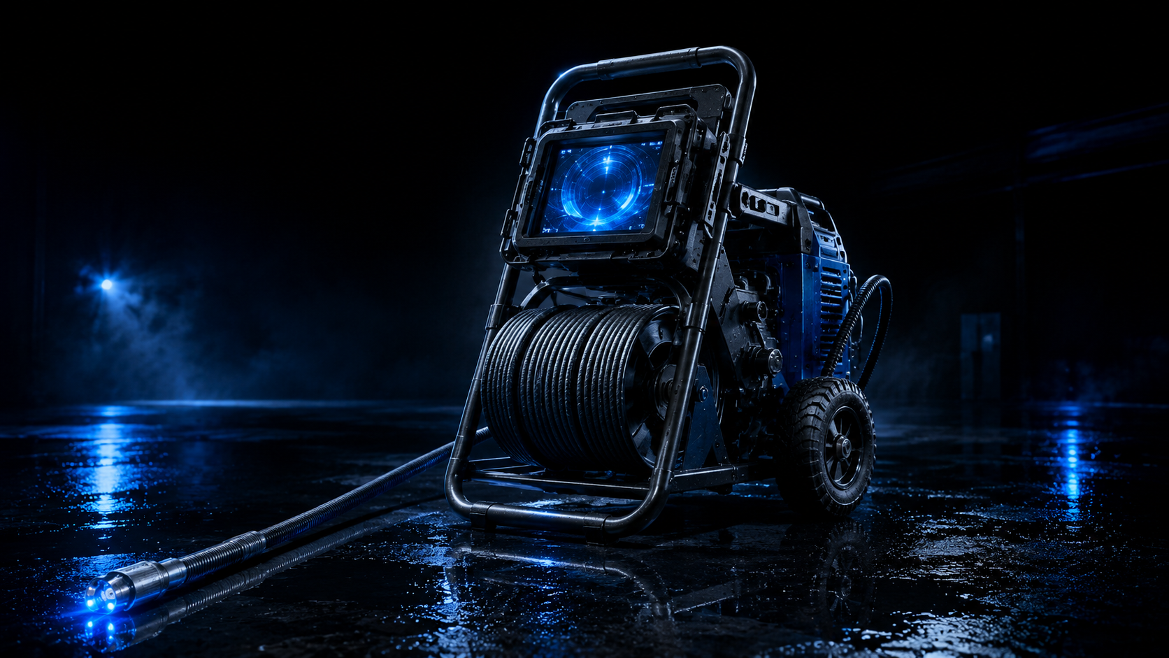 Commercial drain and sewer jetting equipment and pipe cleaning machines