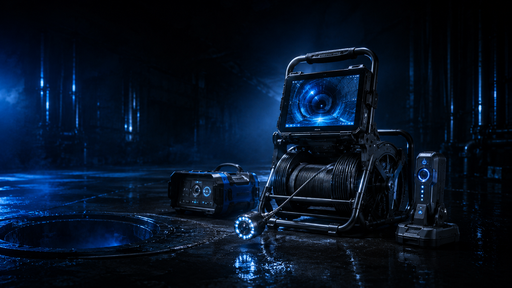 Pipeline inspection camera systems and pipe locating equipment for underground assessment